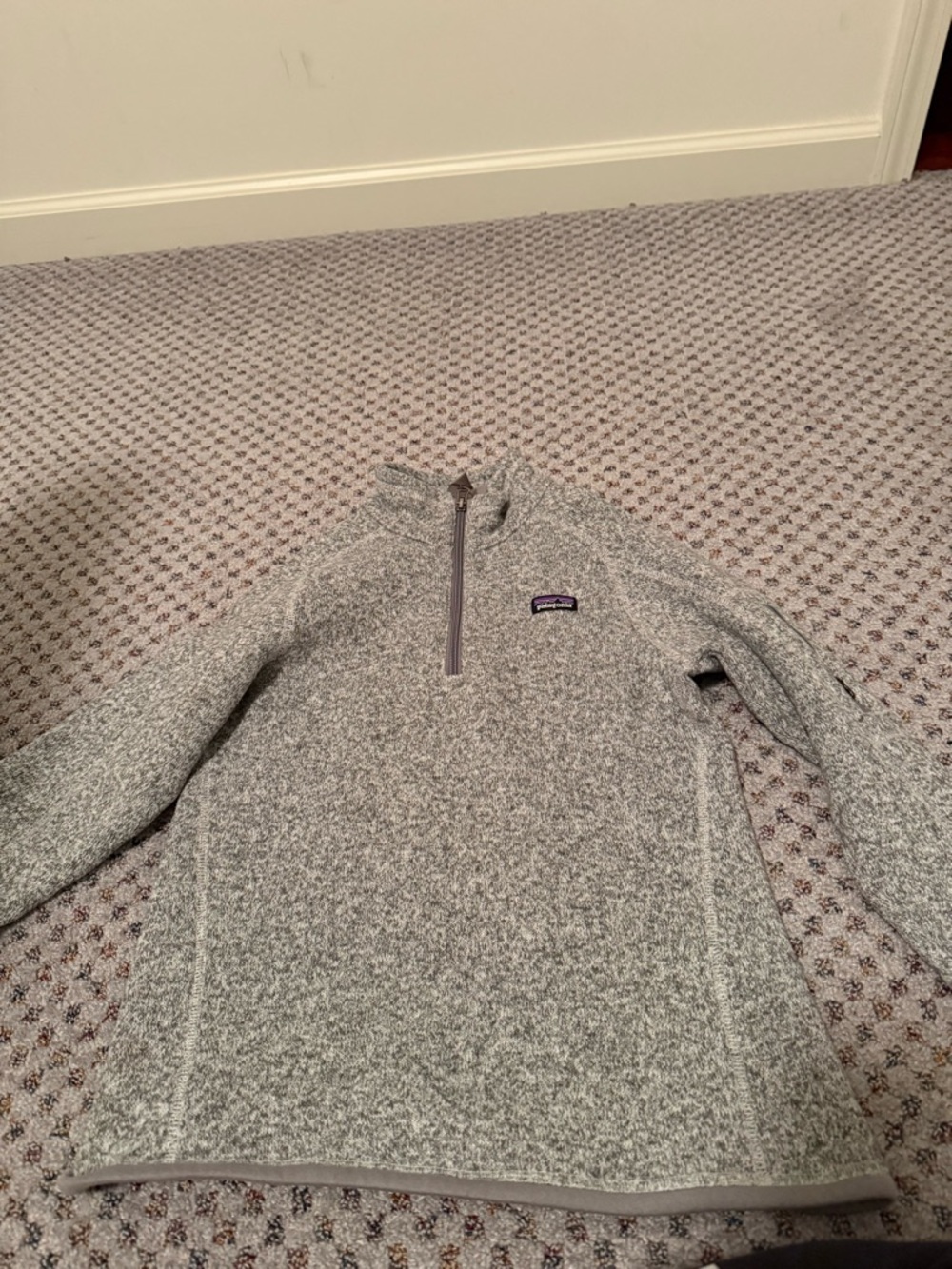 Patagonia Gray Kids Quarter-Zip Fleece Pullover